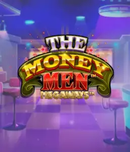 Experience the exciting world of The Money Men Megaways game by Pragmatic Play, featuring a bold logo with shining stars set against a stylish casino backdrop. This graphic portrays the glamour and excitement of casino gaming with its eye-catching colors and design. Perfect for slot game lovers craving high-energy gaming. 