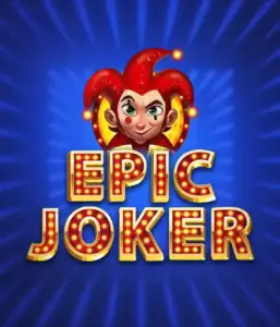 Enter the energetic world of the Epic Joker game by Relax Gaming, showcasing a mischievous joker with a flaming hairstyle set against a dazzling blue background. This image captures the fun and excitement of classic slots, ideal for fans of classic casino aesthetics, providing a charming gaming experience.