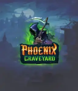 ELK Studios' Phoenix Graveyard game screen, showcasing the mystical graveyard and the legendary phoenix rising from the ashes. This image captures the slot's dynamic reel expansion mechanism, enhanced by its beautifully crafted symbols and supernatural theme. It vividly depicts the game's theme of rebirth and immortality, attractive for those fascinated by the supernatural.