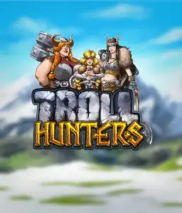 Step into the world of "Troll Hunters," where fierce Viking warriors stand ready to confront their foes. The logo displays a male and female Viking, armed and ready, set against a chilly mountainous backdrop. They radiate bravery and might, symbolizing the spirit of the game's adventurous theme.